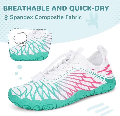 HiGropcore Water Shoes for Kids - Girls Boys Barefoot Shoes with Wide Toe Box - Quick Dry, Lightweight, Non Slip Kids Athletic Aqua Socks for Swim Beach Pool in Kuwait