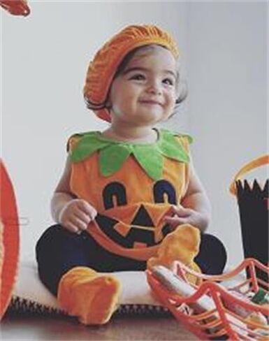oneflow Newborn Toddler Baby Girl Boy Halloween Pumpkin Costumes Cute Hooded Romper Jumpsuit Outfit Clothes in Kuwait