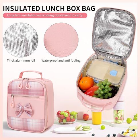 حقائب الظهر الفتيات 3PCS SCHOOL PACK مع صندوق الغداء في سن المراهقة حقيبة ظهر Backpack Cute Kids School Bag Babag for Teen Girls (Blue) in Kuwait