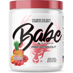 طاردة فاتنة قبل التمرين مسحوق للنساء | لكمة الفاكهة | 6G Citrulline ، 2G Beta-Alanine ، حامض الهيالورونيك 100 ملغ ، 5 ملغ البيوتين و 5 مكونات أخرى مسجلة للعلامات التجارية | 30 حصة | 13 أوقية