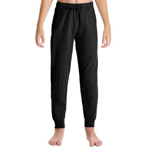 DEVOROPA Youth Boys Joggers Toddler Kids Tapered Leg Sweatpants Baseball Sports Athletic Track Pants with Pockets