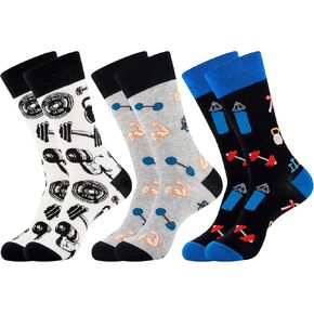 Moyel Funny Socks for Men Fun Novelty Men's Crew Socks Cotton Dress Socks Funny Gifts for Men