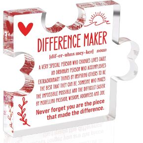 Thank You Gifts for Difference Maker Appreciation Birthday Gift for Leader Boss Mentor Staff Employee Coach Manager Coworker Teacher Difference Maker Definition Decorative Signs Plaques