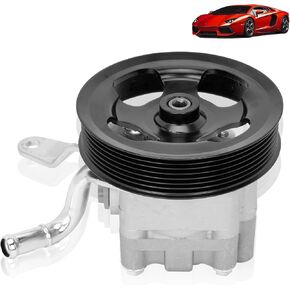 Power Steering Pump with Pulley for Jeep Liberty 2002-2006 V6 3.7L,l4 2.4L/2.8L OE Replace # 21-394、491101CB0B、491101EA0A