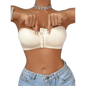 MakeMechic Women's Front Front Friture Bralette Bandeau Baneau Bra Push Up Bras