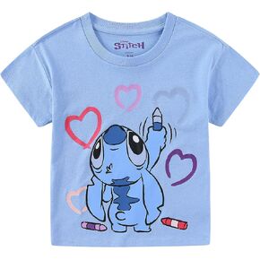 Disney Lilo & Stitch Girls Short Sleeve T-Shirt for Toddler and Big Kids