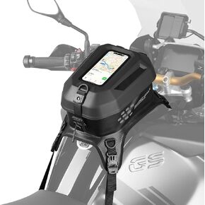 Rhinowalk Motorcycle Tank Bag Waterproof Hard Shell Motorbike Tank Bag with Touch Screen Phone Pocket, Detachable Top Cover, 5.6L Backpack Motor Cycle Accessories