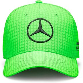Mercedes AMG Petronas Formula One Team - Kids 2023 Lewis Hamilton Driver Hat - Neon Green - Size: One size