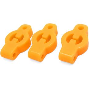 3pcs Orange 1/2 Inch Dia Hole Car Rubber Exhaust Mount Hanger Bracket Bushing Replace Parts
