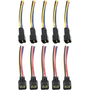Carbhub 5 Set Connector 4 Pin Waterproof Electrical 16AWG Fit for Car Truck Motorcycle Marine Boat