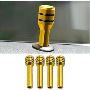 Mandark 4PCS Car Door Lock Knobs, 1.93 x 0.47 Inch Vehicle Inner Door Lock Pull Pins, Aluminum Alloy Automotive Door Interior Lift Bolt Decor Accessories, Universal for SUV, Truck, RV (Silver)