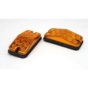 LED LED LID Signal Lights Markers 12V Set (2) متوافقة مع الدولي 4900 9400 9200 8100 CAB Fender
