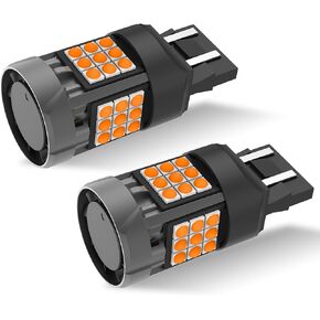 7443 7444NA LED Bulbs Amber for 2014-2024 2025 Chevy Silverado 1500 Front Turn Signal Lights 12V Built in Resistor CANBUS Anti Hyper Flash, Pack of 2