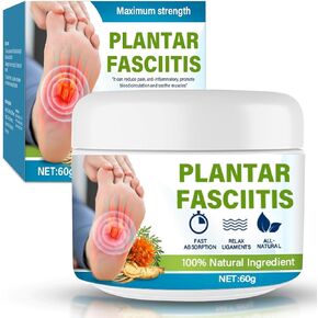 Plantar Fasciitis Cream, Natural Heel Relief Cream for Plantar Fasciitis & Heel Spurs, Maximum Strength Soothe & Relieve