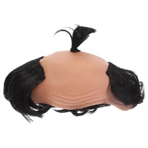 STOBOK Black Bald Wig Grandpa - Old Man Bald Cap for Halloween Costume, Cosplay & Party Supplies