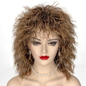 Mens Grey Gradient Mullet Wigs 80s Rock and Roll Wigs for Men Shoulder Length Natural looking Heat Resistant Synthetic Fiber Movie Cosplay Wig (Grey Gradient)