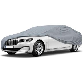 Motor Trend 4-Series Lightweight Car Cover, Fits 1977-2025 BMW 7-Series Sedan xDrive Hybrid Electric, Breathable Anti-Moisture Water-Resistant Scratch-Resistant, All-Weather Outdoor & Indoor Use