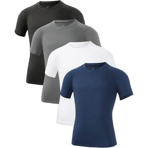 Star Vibe Boys Compression Shirt Short Sleeve Quick Dry Athletic Shirts Kids Sports Base Layer Performance Summer Tops