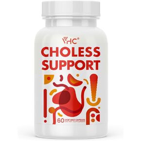 VHC Cholesterol Lowering Supplements,for Energy and Cholesterol Health, Niacin,Policosanol,Guggul,Plant Sterols,Cayenne Pepper,Garlic,Gluten-Free,60ct