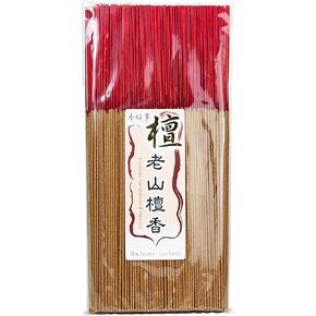 LaoShan Sandalwood Incense Joss Sticks (30cm, 300g, 400 Sticks) - Taiwan Traditional Bamboo Sticks for Religious, Thin & Less Smoke (1)