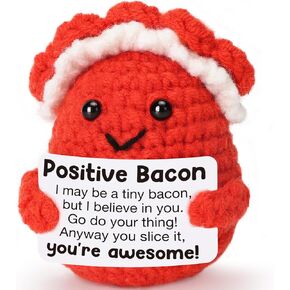 Mini Teacher Gifts for Teachers Day Cute Handmade Crochet Bacon for Women Teacher Appreciation Gifts Best Even Teachers for Teacher’s Day End of Year Thank You Gift for Teachers Birthday Graduation