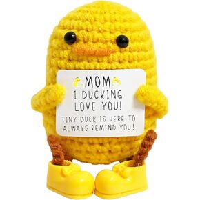 Mini Positive Crochet Animals Taco Emotional Support Nuggets Crochet Plush Potato Pickle Birthday Bestie Gifts for Women Men Gifts Handmade Crochet Knitted Taco Desk Decor