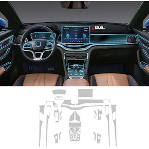 for BYD Song Plus 2021-2024 Precut Car Paint Protective Film 8.5Mil TPU PPF HD Film Scratch Protector Interior Center Accessories (Complete Set (Screen 15.6 inch), for 23-24 BYD Song Plus)