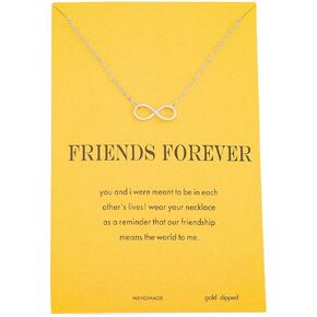 Zealmer Best Friend Cross Arrow Infinity Love Necklace 16K Gold Plated