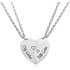 Best Friends Chains BFF Necklace 2 3 Cute Cartoon Split Heart Matching Friendship Necklaces Gifts for 2 3 Womens Daughter Sister BFF.