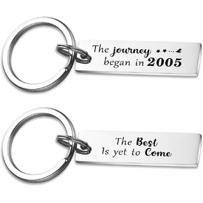 TANWIH 20th Birthday Gifts - Born in 2005 Keychain - 20 Year Old Birthday Keychain Gifts for Girls and Boys