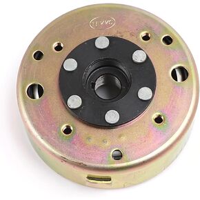 Mokuo Gy6 150cc Magnet Flywheel Rotor 8 Coil متوافق مع Gy6 150cc 4-Stroken 152QMI 157QMJ Scooter Mopeds ATV GO KART