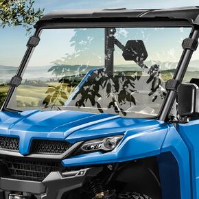 Ranger 1000 الزجاج الأمامي ، مضاد للخدش المقاوم للخدش الأمامية الأمامية كاملة الزجاج الأمامي FITS لـ Polaris Ranger 1000/Crew 1000 2020-2025 ، Ranger XP 1000/Crew XP 1000 2017-2025 ، Ranger Diesel 2015-2025