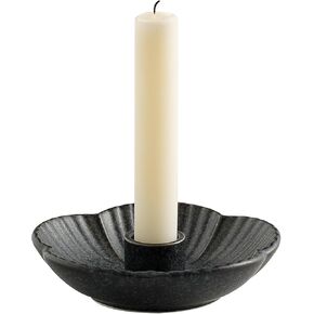 Ceramic Candle Holder, Candlestick Holder for Candles,Incense, Santo Palo, Rustic Vintage Home Decor for Halloween Christmas Weddings, Dining Room Table & Living Room Display (Camel)