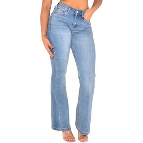 FairBeauty Women's Skinny Stretch Jeans Frayed Raw Hem Slim Fit Jeans Ripped Denim Pants