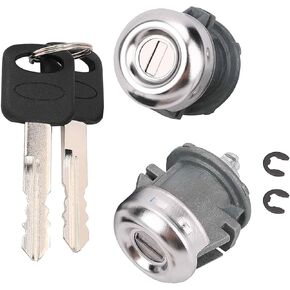 7C3Z1521990A Door Lock Cylinder with Key Set Fit for Ford F150 1997-2011 F250 1997-1999 F350 Super Duty 1998-2016 Replace 7C3Z-1521990-A