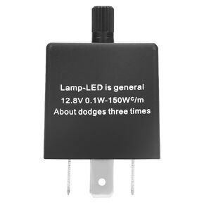3-Pin Adjustable LED Flasher Relay 12.8V CF13 KT Flash Relay for LED Turn Lights or Normal Lights (1)