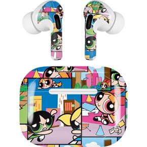 غلاف صوتي من Skinit متوافق مع Apple AirPods Pro (الجيل الثاني، 2022) - تصميم Warner Bros Powerpuff Girls Hearts المرخص رسميًا in Kuwait