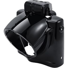 7'' Round Headlight Nacelle Cover Fit for Harley Touring Road King FLHR 2014-2023 ABS Plastic for 55800091/61300095/61300095 (Gloss Black)