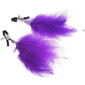 Purple Feather Body clip Women's stainless steel adjustable non-piercing body jewelry, perfect for couples, men and women for birthdays, anniversaries, wedding jewelry gifts