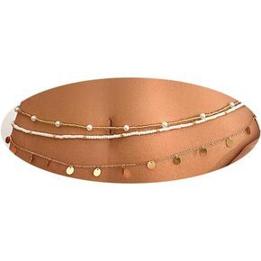 Gold Waist Chain Adjustable Layered Pearl Belly Body Chain Butterfly Star Gold Waist Chains Fashion Jewelry for Women
