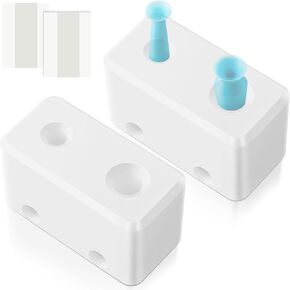 Enhon 2 Pack Contact Lens Aid Holder with Adhesive Pad, Contact Lens Handler Stand for Outdoor Travel and Daily Use, Scleral Inserter Stand, Inserter Not Included (White)