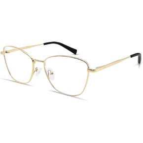 JF2401 Clear Lens Eyewear Metal Frames Cat Eye Glasses for Women Prescription