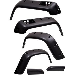 التلال الوعرة | جميع مجموعة Terrain Fender Flare ، 6 بوصات ، 6 قطعة | 11632.10 | يناسب 1987-1995 Jeep Wrangler YJ