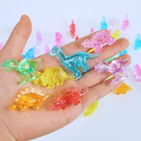 45 PCS DICRYILIC DINOSAUR Party Party Decorations Phase ، 2 بوصة 2 بوصة متعددة الألوان ، مزهرية مزهرية ، ألعاب Treasure Box Treasure