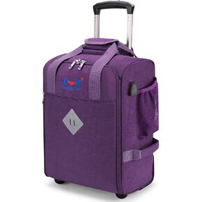 For Spirit Airlines 18x14x8 Inches Personal Item Under Seat Rolling Duffle Bag Luggage Suitable For Major Airlines Including AA and Frontier (Black)