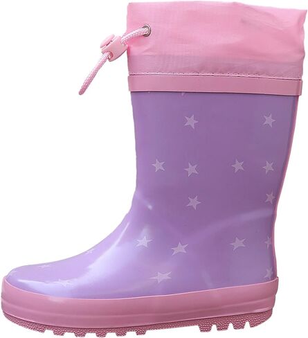 Waterproof Rain Boots for Toddler and Kids - Boys Girls Rubber Rain Boots with Easy on Handles for Outdoor Playing in Saudi Arabia