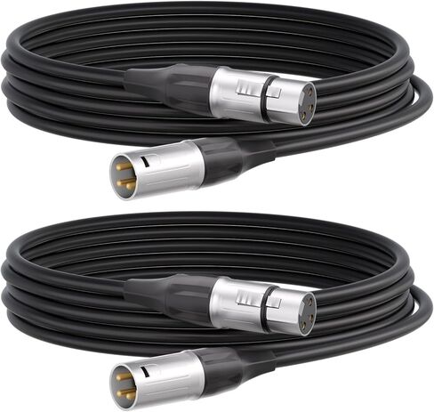 tisino XLR Cable, Microphone Cable XLR Male to XLR Female Balanced Microphone Cord Compatible with Preamps/Speaker Systems and More - 1.8m/6ft in Saudi Arabia