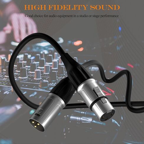 tisino XLR Cable, Microphone Cable XLR Male to XLR Female Balanced Microphone Cord Compatible with Preamps/Speaker Systems and More - 1.8m/6ft in Saudi Arabia