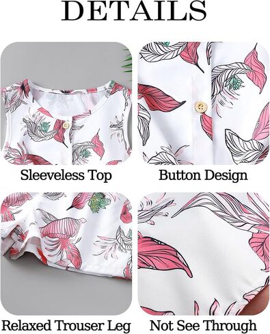 Girls Summer Outfits Cute Clothes for Kids Hawaiian Beach Sleeveless Floral Crop Top Shorts Tween Girl Clothing Set in Saudi Arabia