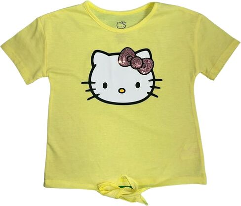 Hello Kitty Girls 2-Piece Tie Front T-Shirt and Dolphin Short Set in Saudi Arabia